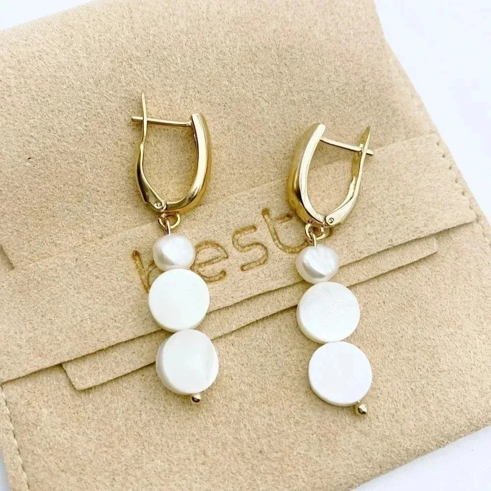 LONG Drop Pearl Earrings - Picture 2 of 4